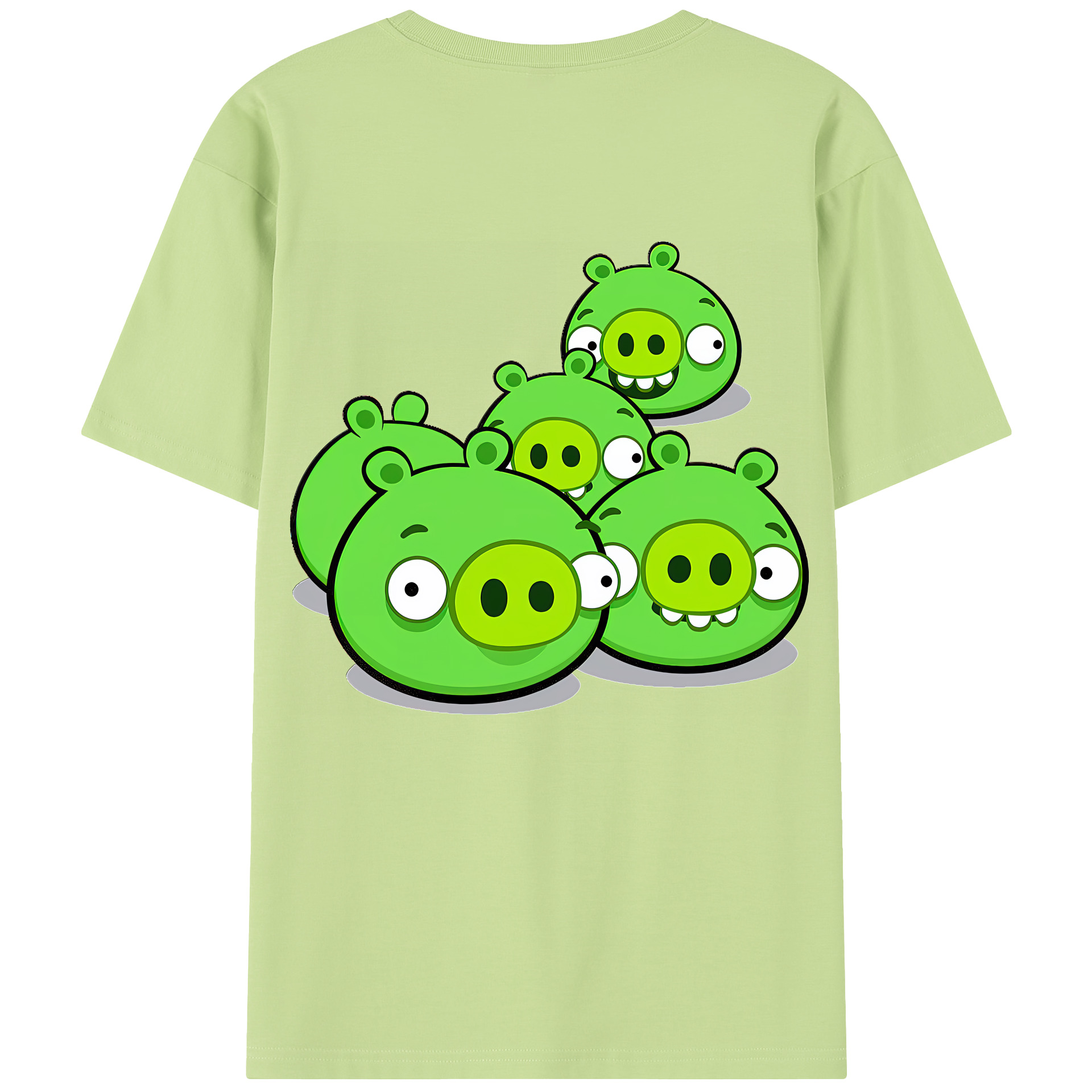 （画像用） Angry Birds アングリーバード 綿100％半袖Tシャツ（背面プリント）